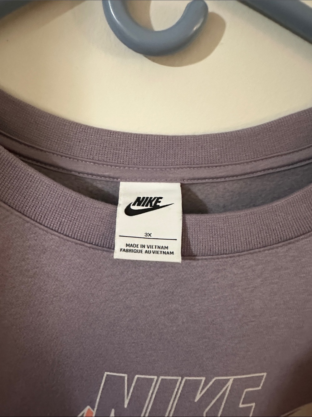 Nike Lavender-Tone Crewneck Cropped Sweatshirt - Picture 2 of 4